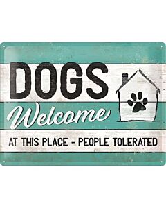 Wandbord Dogs Welcome