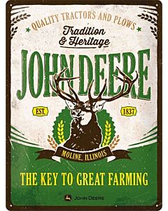 Wandbord John Deere The Key To Great Farming