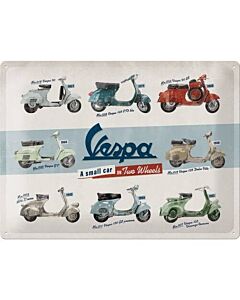 Wandbord tin sign Vespa models