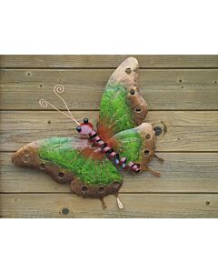 Wanddecoratie vlinder groen