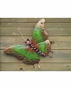 Wanddecoratie vlinder groen