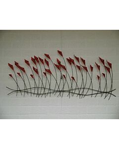 wanddecoratie van gekleurde bloemen