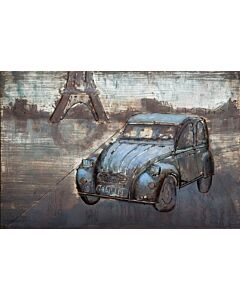 Wanddecoratie metaal 2CV