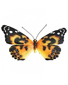 Wanddecoratie Oranje vlinder metaal