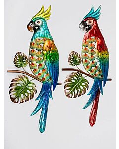 Wanddecoratie gekleurde papegaai