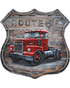 Wanddecoratie Route 66 vrachtwagen