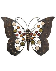 Wanddecoratie Vlinder gekleurd