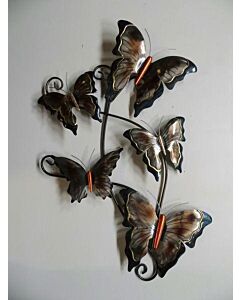 Wanddecoratie bonte vlinders