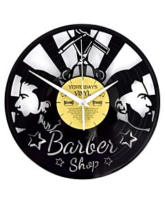 Vinyl klok kapper - Barbershop van Gerecyclede Plaat 