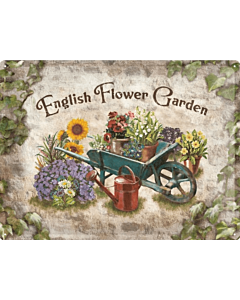 Wandbord Englisch Flower Garden