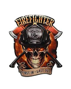 Wandbord Fire Fighter First in Last out