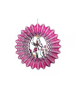 Windspinner pink vlinder Spin Art