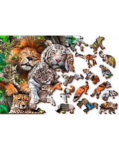 wooden city houten puzzel wilde dieren