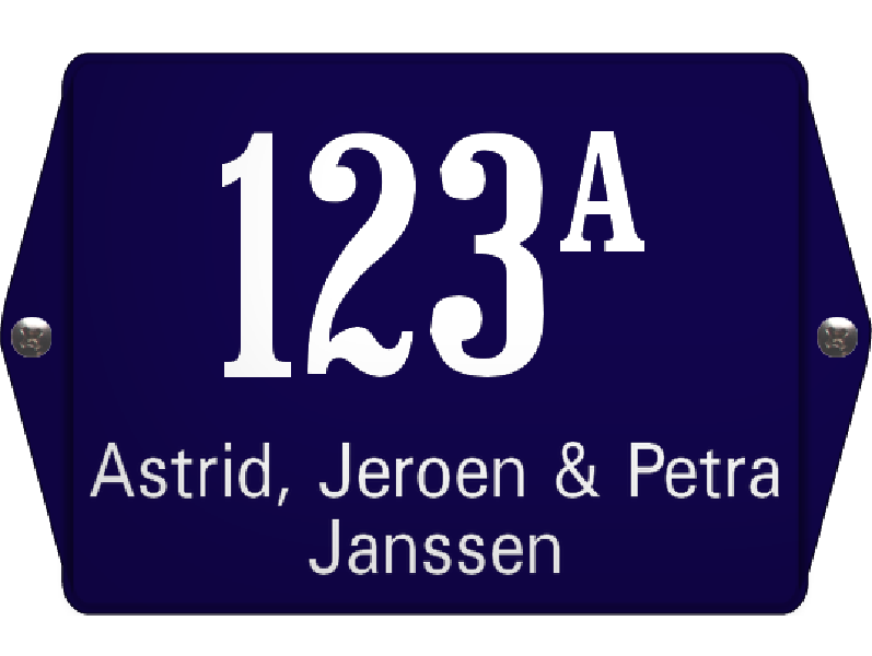 Huisnummer met naam en oor 4 cijfers kopen - DecoAction.nl