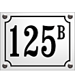 Emaille huisnummer 3 cijfers en toevoeging