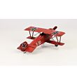Achteraanzicht Miniatuurmodel Tin vliegtuig Rode Baron