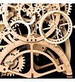 Robotime pendulum clock Houten bouwpakket detail