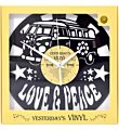 Vinyl wandklok Love & Peace busje verpakking
