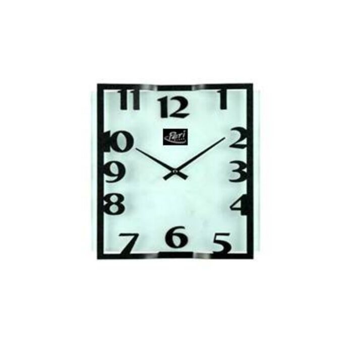 Wall clock square metal glas / Periglass