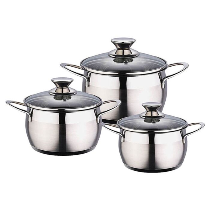 Roestvrijstalen Pannenset 6 dlg / Bergner