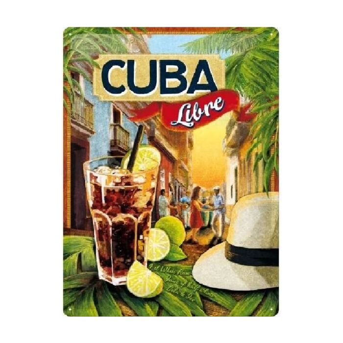 Cuba Libre reclame wandbord