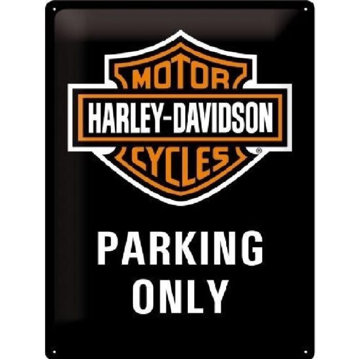 Harley Davidson parking only wandplaat