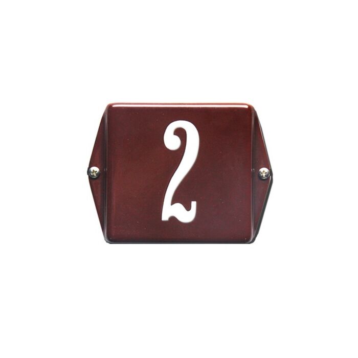 Emaille huisnummer oor zonder kader