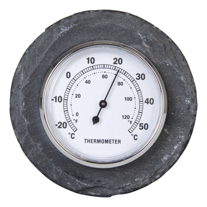 Thermometer rond leisteen / Outhings