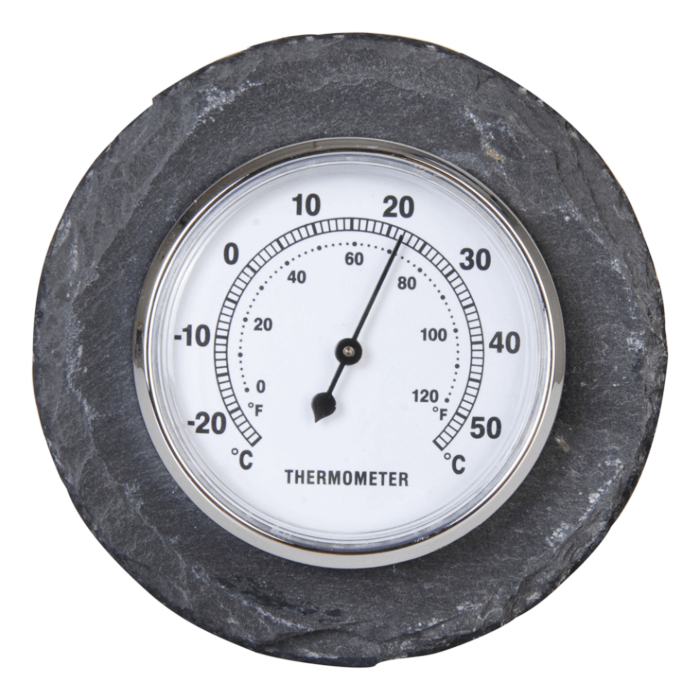 Thermometer rond leisteen / Outhings