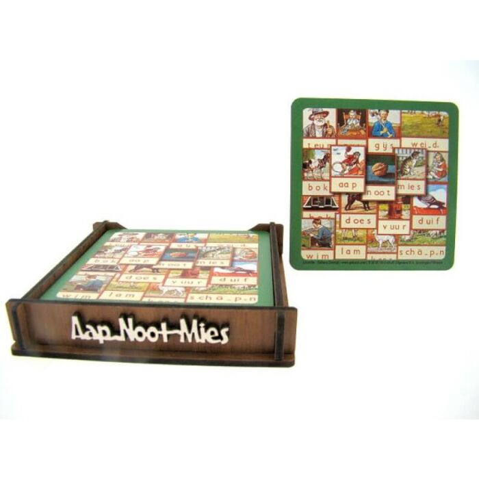 Aap noot mies onderzetters hout
