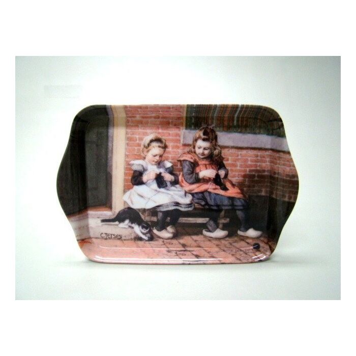 Ot en Sien / Sien met buurmeisje dienblad