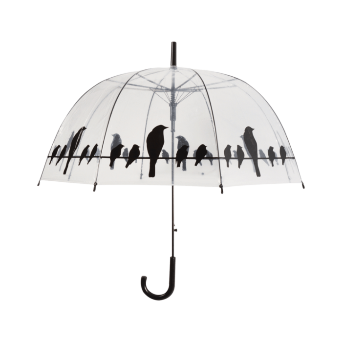 Paraplu transparant zijaanzicht