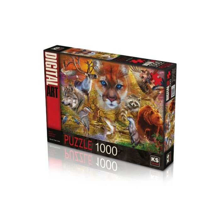 Doos Legpuzzel North American animals 1000 stukjes