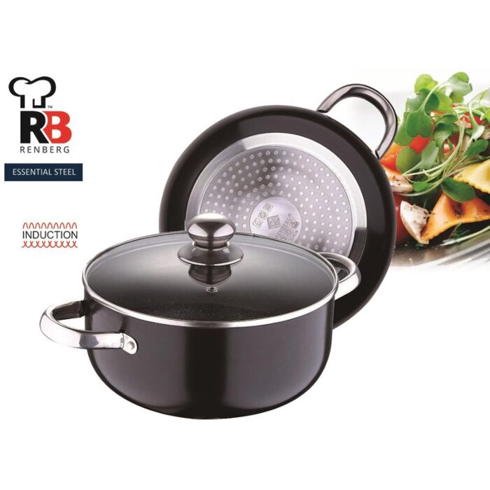 Renberg Kookpan met deksel 24cm
