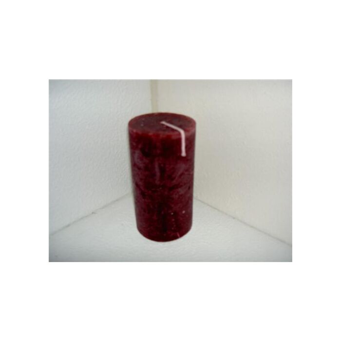 Rustieke kaars middel / Rood