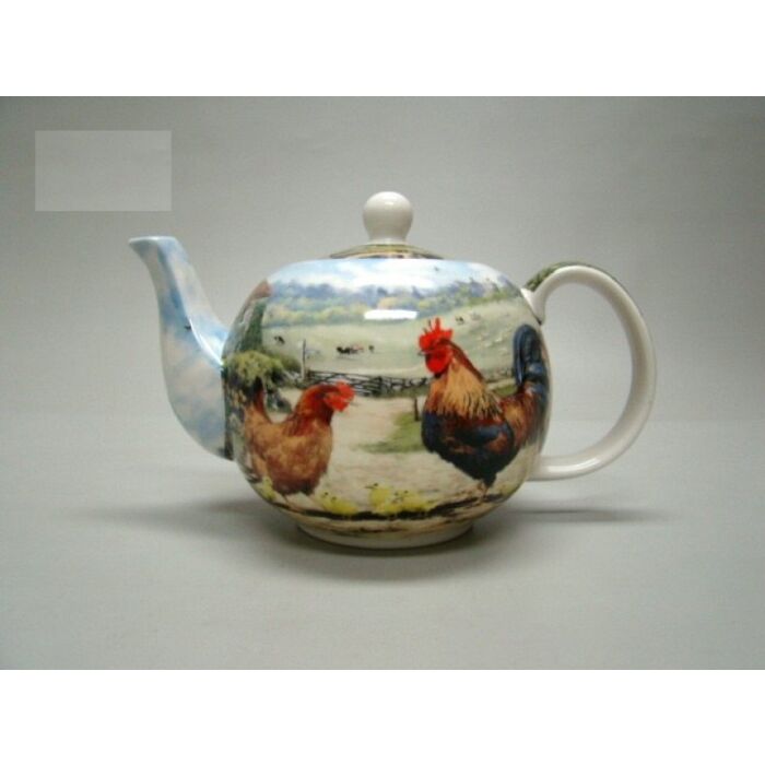 Theepot kip en Haan keramiek
