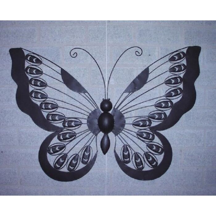 Vlinder wanddecoratie van metaal