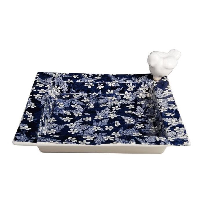 Vogelbad Blue blossom / Esschert Design