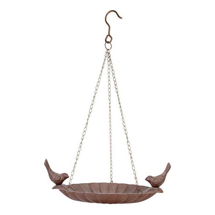 Vogelbad hangend met 2 vogels / Esschert Design