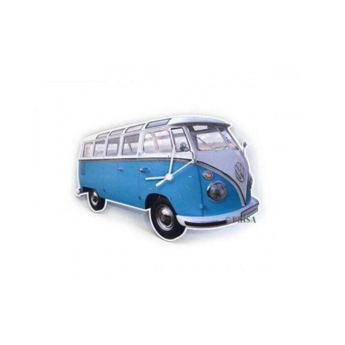 Wandklok Volkswagen Bus Classic Blue kope