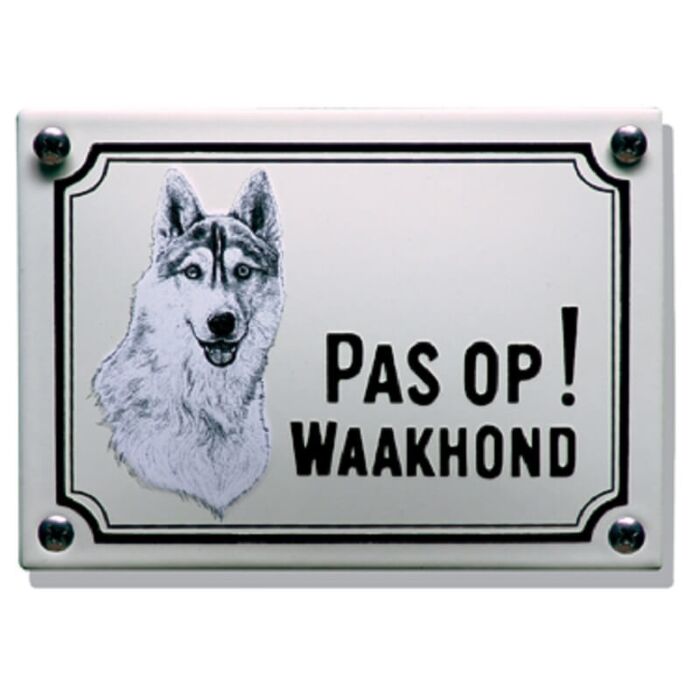 Waakhond bord Husky standaard