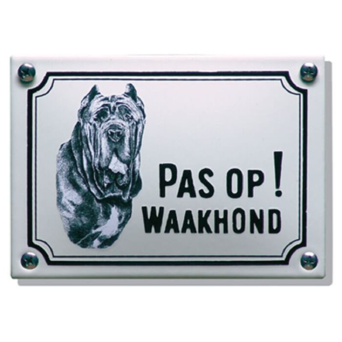 Waakhond bord Mastiff standaard