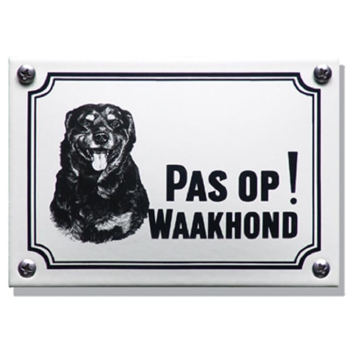 Waakhond bord Rottweiler standaard