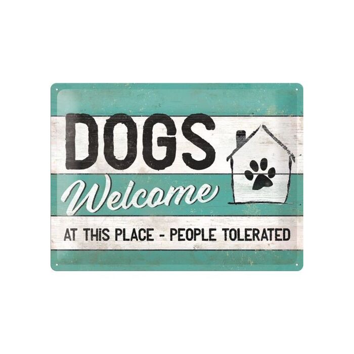 Wandbord Dogs Welcome
