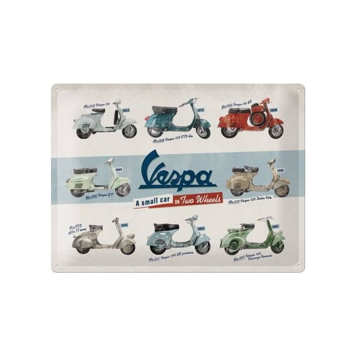Wandbord tin sign Vespa models