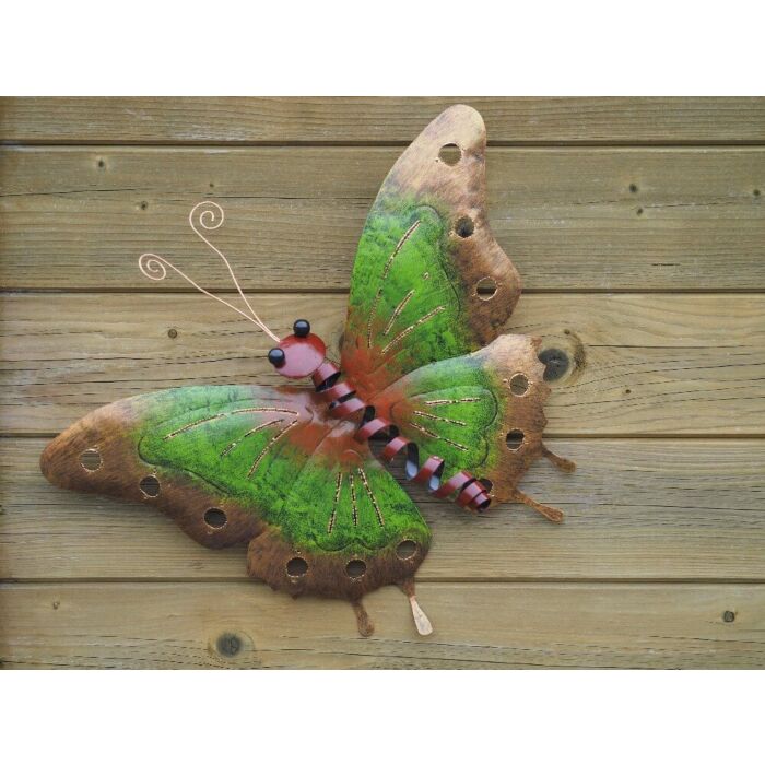 Wanddecoratie vlinder groen