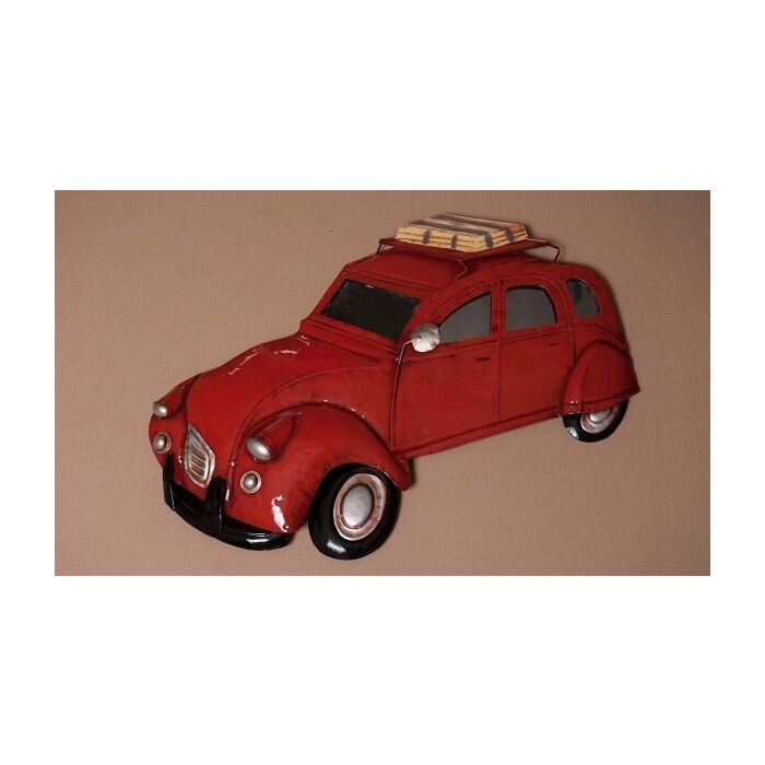 Wanddecoratie 2CV rood