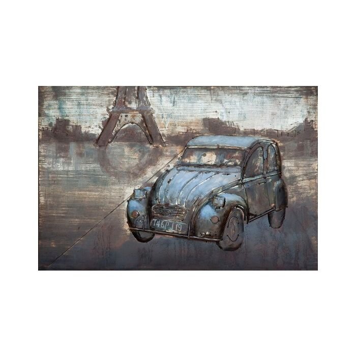 Wanddecoratie metaal 2CV