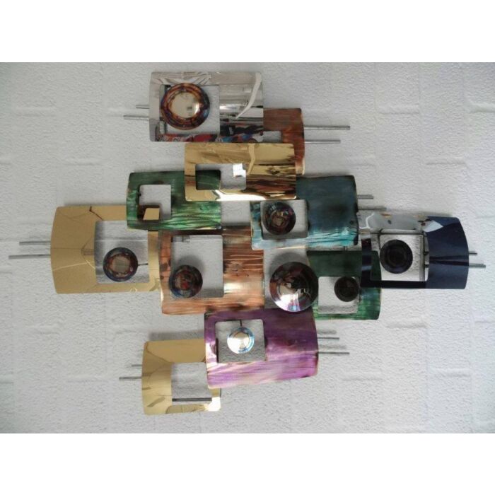 Wanddecoratie modern abstract gekleurd