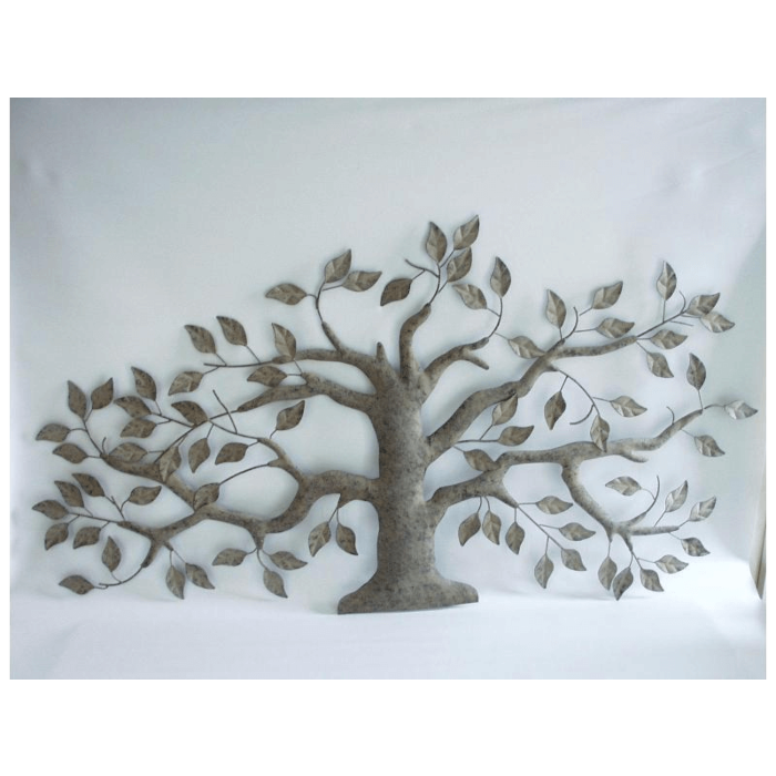Wanddecoratie olijfboom van metaal